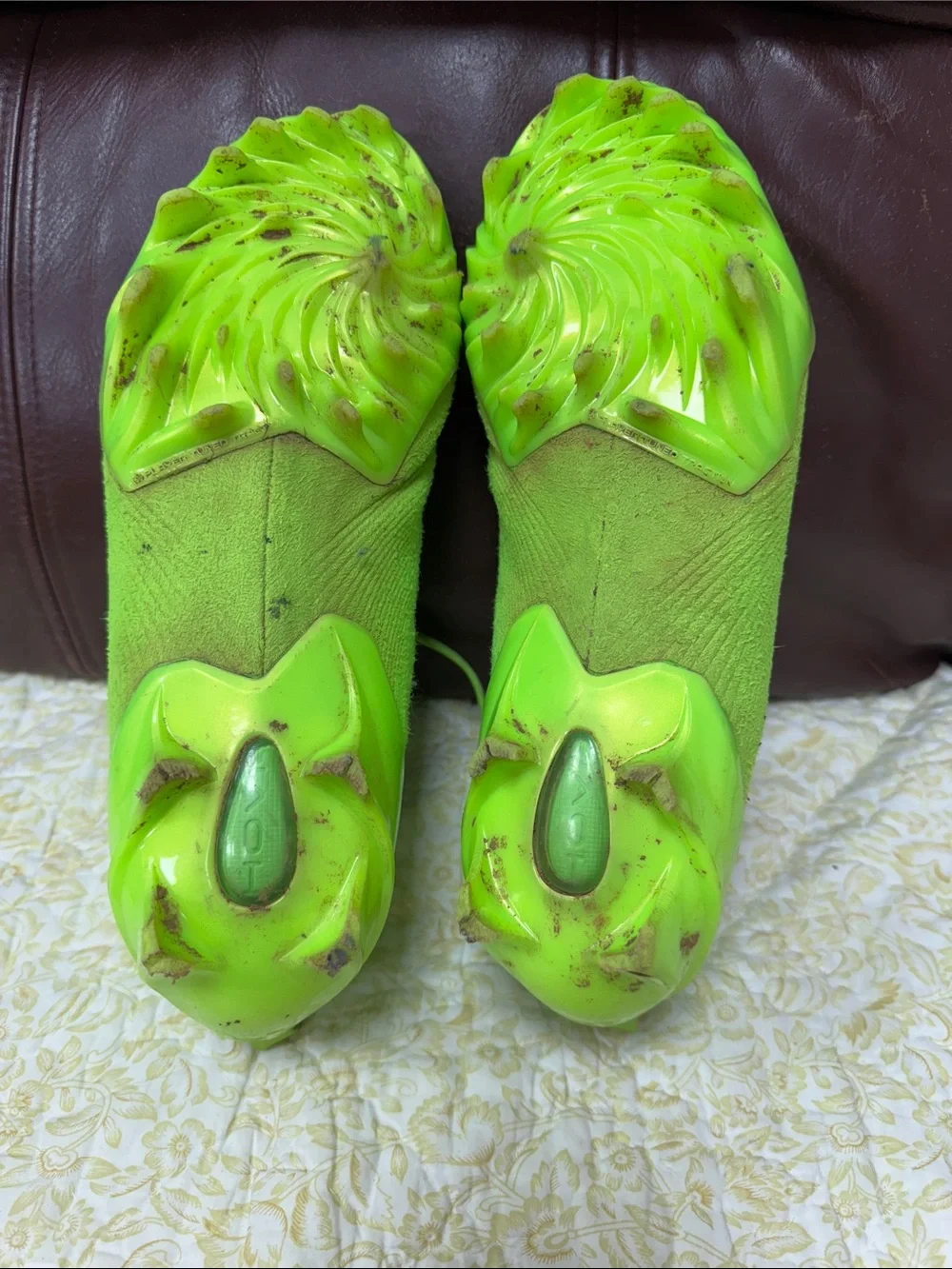 Under Armour Bright Lime Green Football Cleats